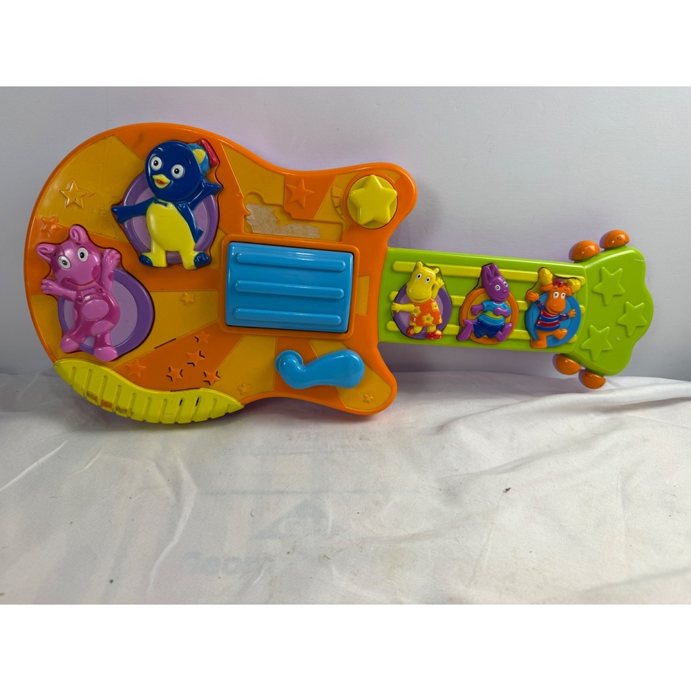 The Backyardigans Electronic Toy Guitar Nick Jr Musical Toddler Toy Orange Green